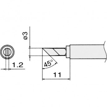 Наконечник для паяльников с подачей азота HAKKO T13-KU Наконечник для паяльников с подачей азота HAKKO T13-KU