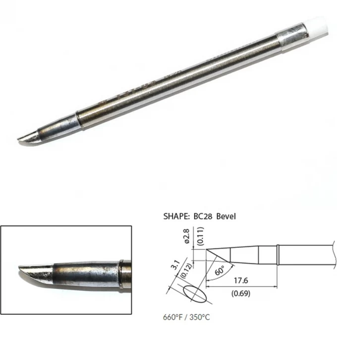 Наконечник HAKKO для станций FX-100 (350℃) T31-03BC28 Наконечник HAKKO для станций FX-100 (350℃) T31-03BC28