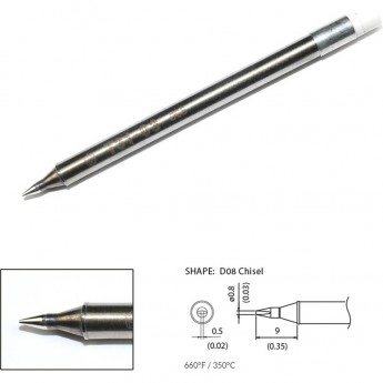 Наконечник HAKKO T31-03D08 для станций FX-100 (350℃) Наконечник HAKKO T31-03D08 для станций FX-100 (350℃)