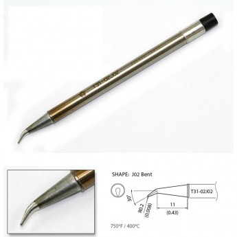 Наконечник HAKKO T31-02J02 для станций FX-100 (400℃) Наконечник HAKKO T31-02J02 для станций FX-100 (400℃)