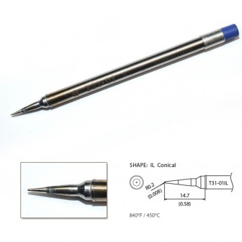 Наконечник HAKKO T31-01IL для станций FX-100 (450℃) Наконечник HAKKO T31-01IL для станций FX-100 (450℃)