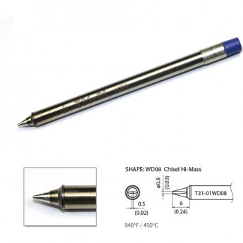 Наконечник HAKKO T31-01WD08 для станций FX-100 (450℃) Наконечник HAKKO T31-01WD08 для станций FX-100 (450℃)