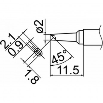 Наконечник HAKKO T12-BCM2 для станций FX-950 / FX-951 / FX-952 / FM-203
