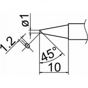Наконечник HAKKO T12-BCF1Z Наконечник HAKKO T12-BCF1Z