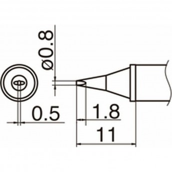 Наконечник HAKKO T12-WD08 Наконечник HAKKO T12-WD08