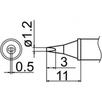 Наконечник HAKKO T12-WD12 Наконечник HAKKO T12-WD12