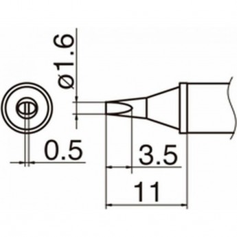 Наконечник HAKKO T12-WD16 Наконечник HAKKO T12-WD16