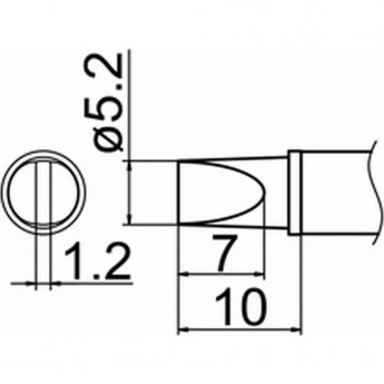 Наконечник HAKKO T12-WD52 Наконечник HAKKO T12-WD52