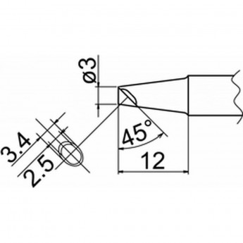 Наконечник HAKKO T20-BCM3 Наконечник HAKKO T20-BCM3