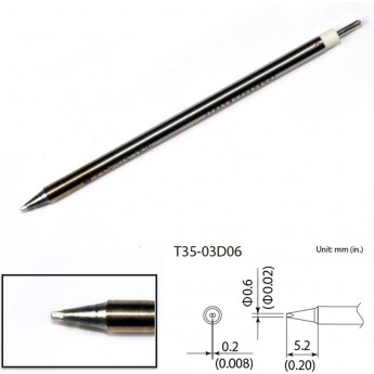 Сменный наконечник HAKKO T35-03D06 (350℃) Сменный наконечник HAKKO T35-03D06 (350℃)