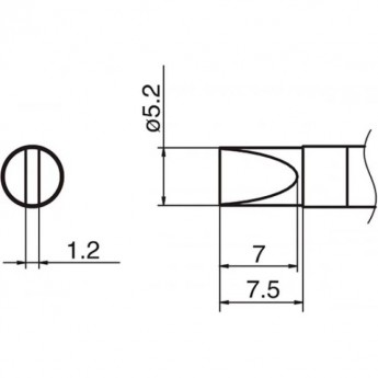 Сменный наконечник HAKKO T36-D52 Сменный наконечник HAKKO T36-D52